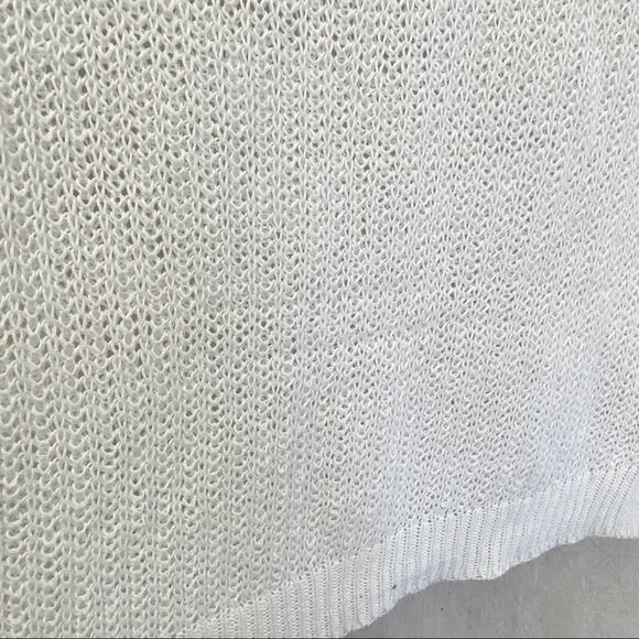 Eileen Fisher White Organic Linen Crochet Tunic Cover-up Size Small - Picture 8 of 13